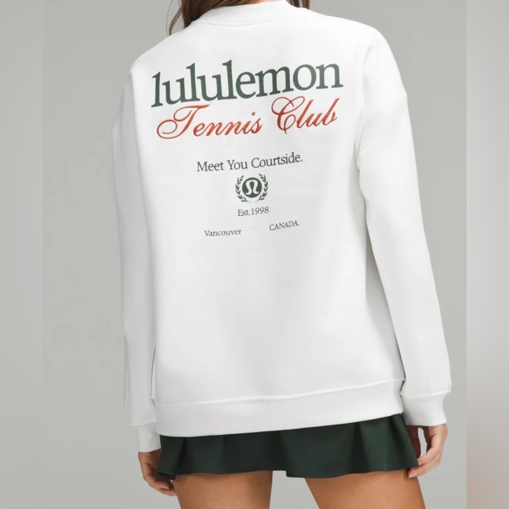 Lululemon Heavyweight Fleece Pullover *Tennis Club EUC Size Small